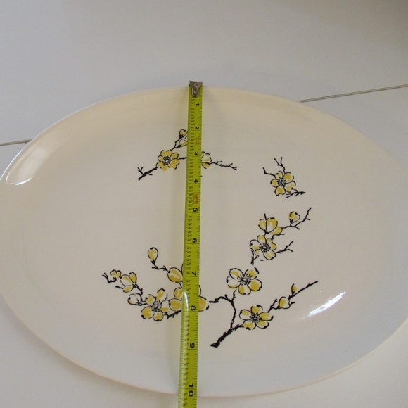 Marcrest Yellow Dogwood Oval Oven Proof Platter - Picture 6 of 8